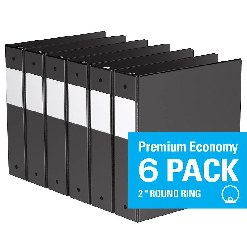 Davis Group, Premium Economy, Round Ring, Binder, 6 Pack