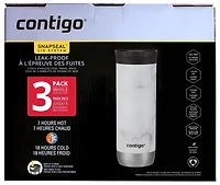 Contigo 20oz Huron SnapSeal Travel Mug - 3 Pack, 20oz/590ml, BPA Free