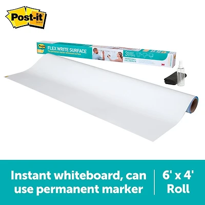 Post-it® Flex Write Surface, FWS6x4, 6 ft x 4 ft (1.83 m x 1.22 m), 1 per pack