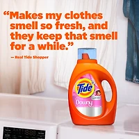 Tide Plus Boost of Ultra Downy Liquid Laundry Detergent, April Fresh Scent, Laundry Detergent Liquid with Long-Lasting Freshness, 3.46 L