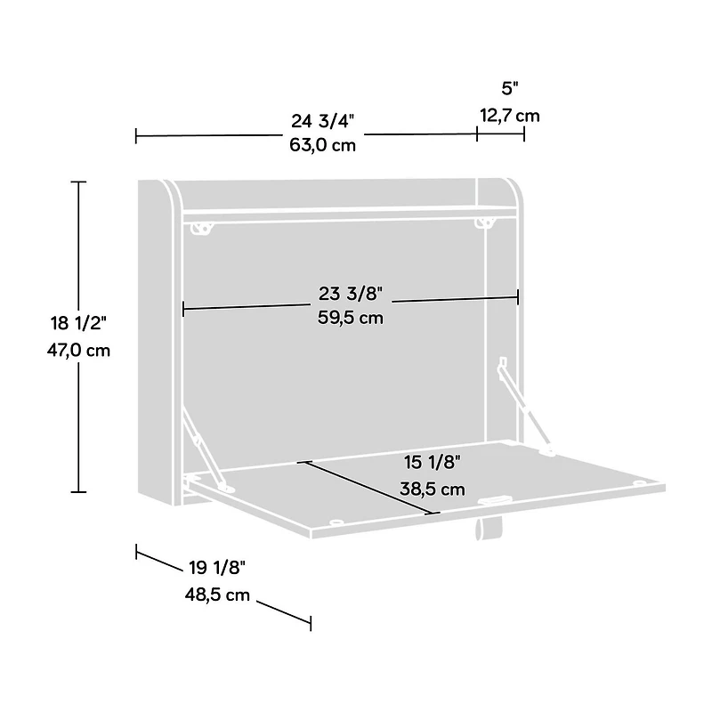 Sauder La Collection Anda Norr Bureau mural