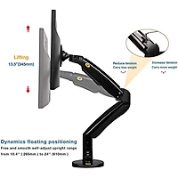 Support de bureau pour moniteur 22 à 35 po avec port USB de North Bayou - F100A