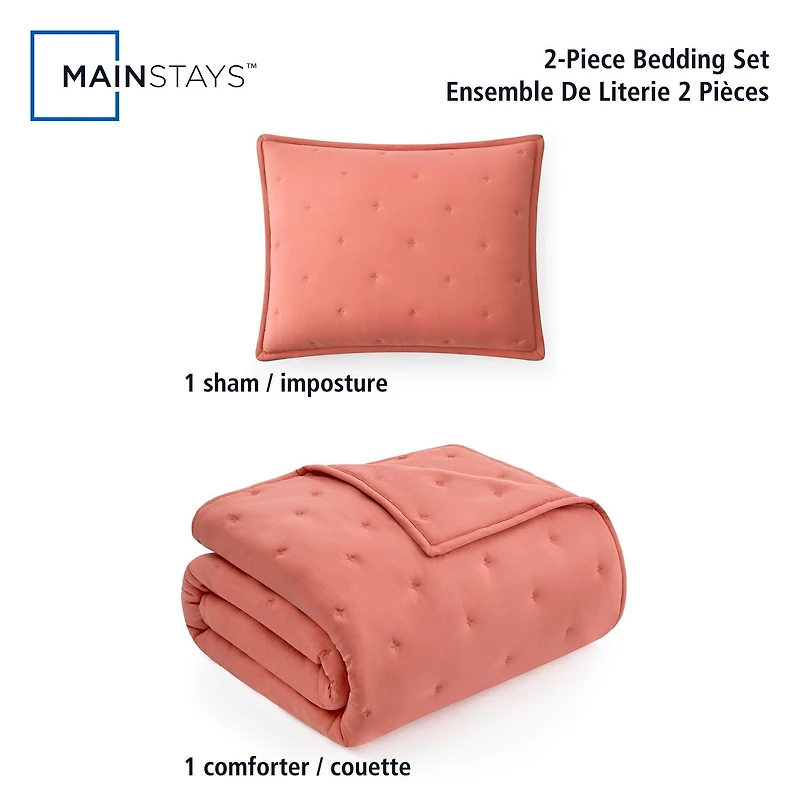 Ensemble de couette 2 pièces Mainstays, Terracotta Dream, lit simple Double