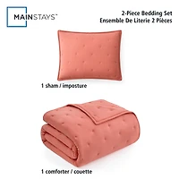 Ensemble de couette 2 pièces Mainstays, Terracotta Dream, lit simple Double