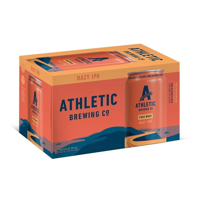 Athletic Brewing Free Wave Non-Alc Hazy IPA 6x355mL 6x355 mL