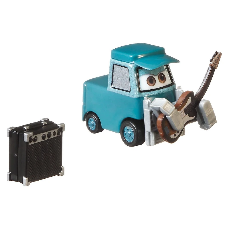Véhicule Pitty with Bass Guitar à l'échelle 1:55 du film Cars 3 de  Disney•Pixar