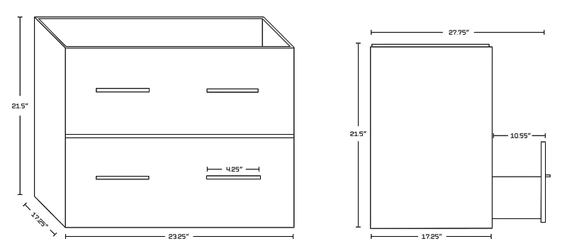 Imaginations Américaines  37.25 pouces W Vanity Base Set Blanc