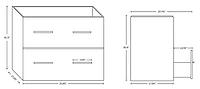 Imaginations Américaines  37.25 pouces W Vanity Base Set Blanc