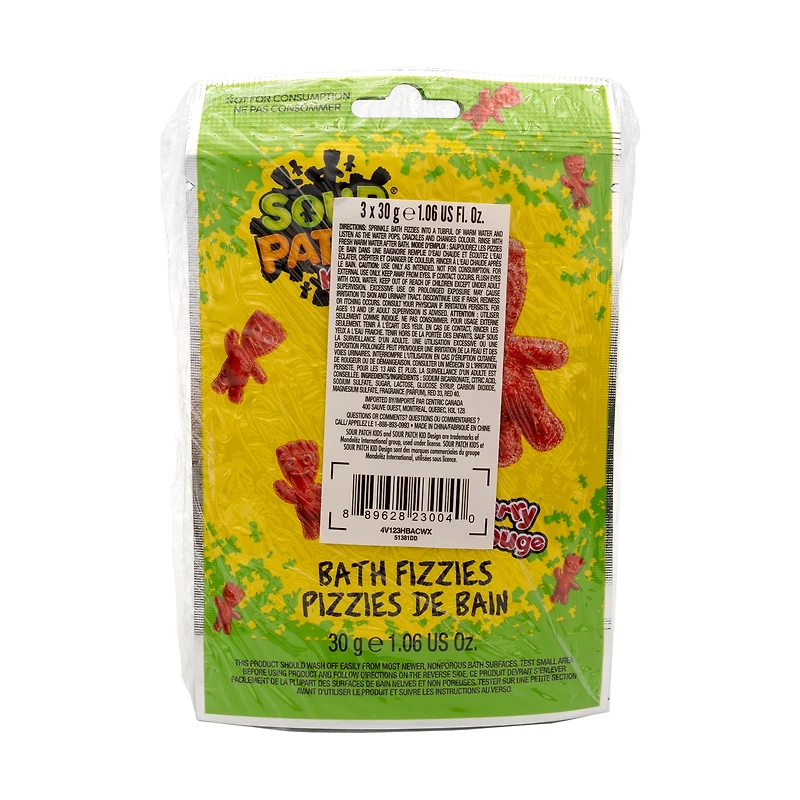 Set de 3 Roches Petillantes Pour Le Bain Sour Patch Set de 3 poudres parfumées pour le bain Sour Patch