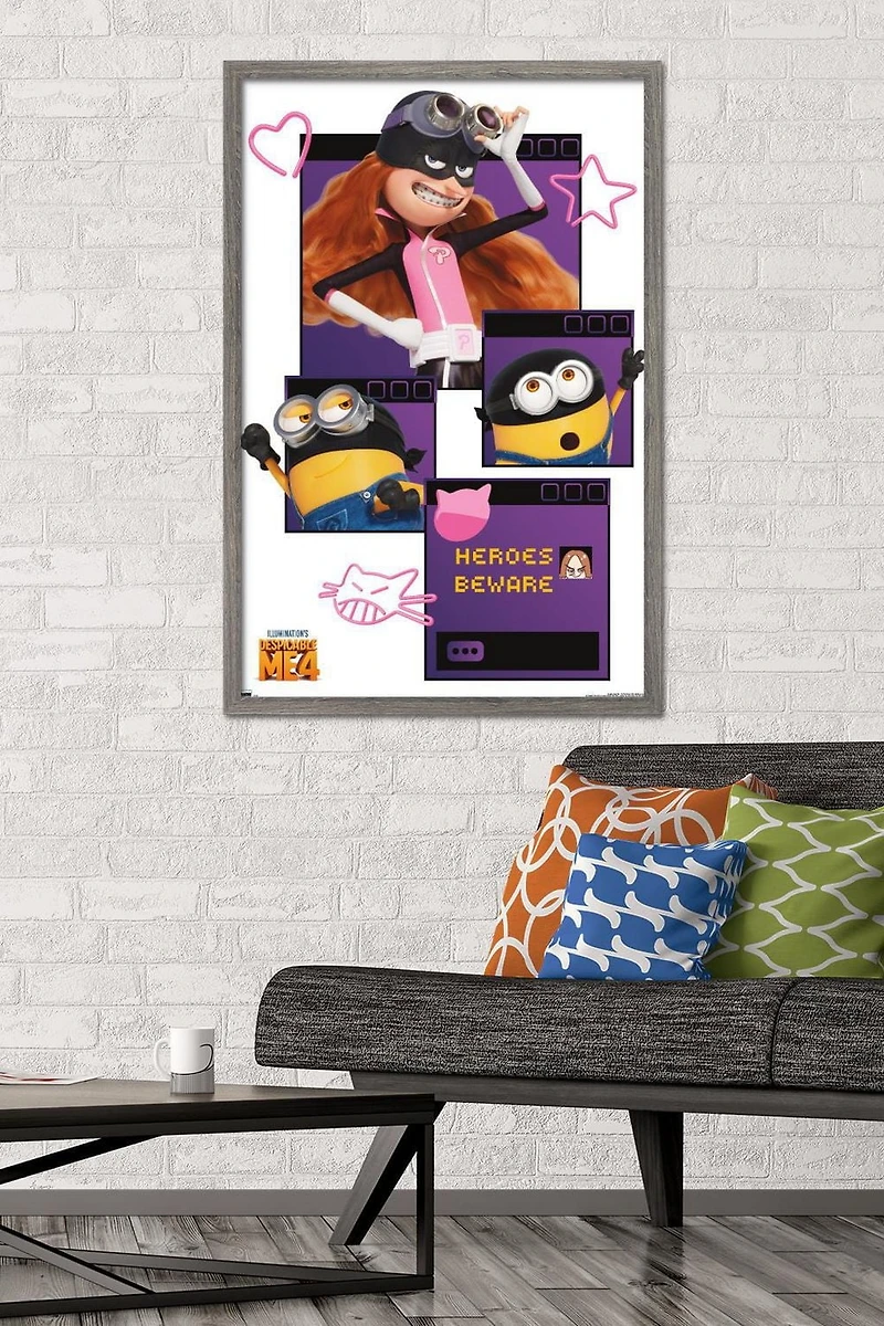 Illumination Despicable Me 4 - Heroes Beware Wall Poster