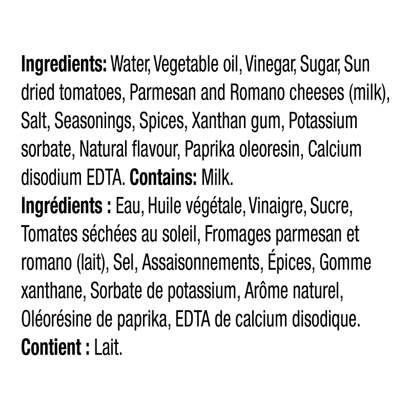 Kraft Sundried Tomato Calorie-Wise Salad Dressing, 425 mL Bottle