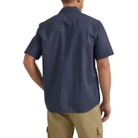 Chemise à manches courtes à coupe décontractée en sergé solide Foundation River
