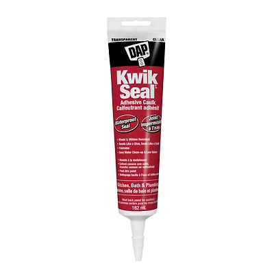 DAP Kwik Seal Calfeutrant Adhesif Cuisine et Salle de Bain, 162ml, Transparent.