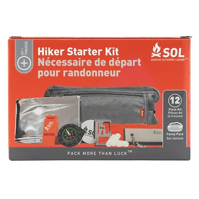 Survive Outdoors Longer Kit de démarrage pour randonneur 12 pièces SOL Randonneur