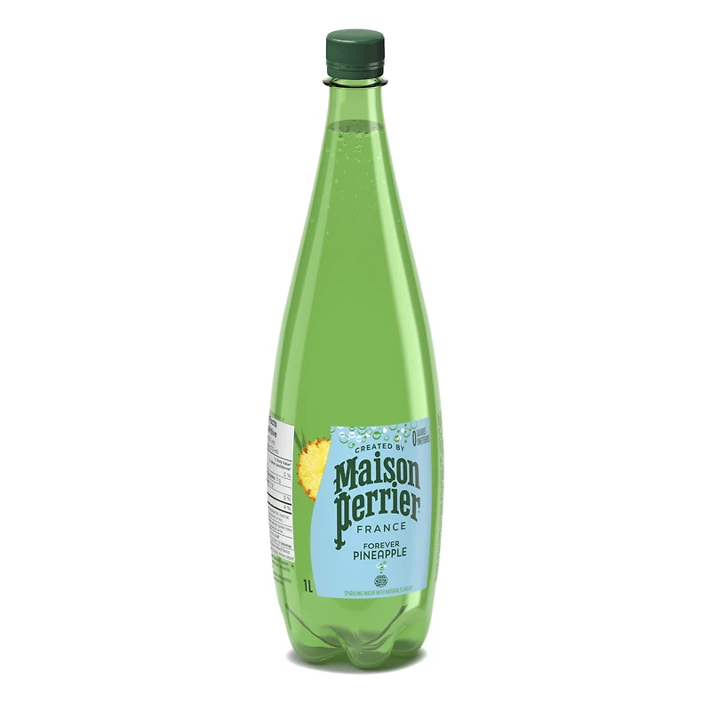 Maison Perrier Forever Pineapple, Sparkling Water Beverage, Natural Pineapple Flavour, No Calories, No Sweeteners, No Sodium, Sourced & Bottled In France, 1 L