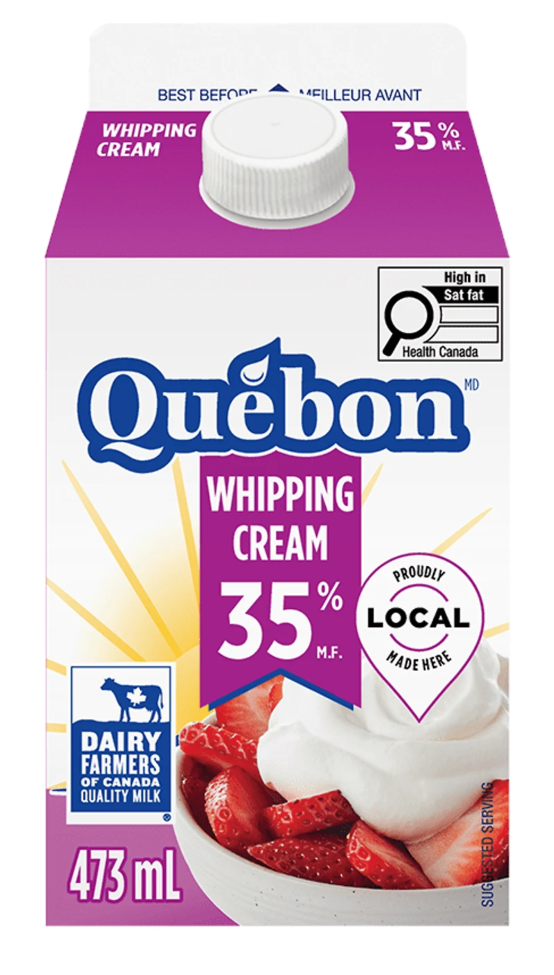 Crème à fouetter 35 % Québon 473 ml