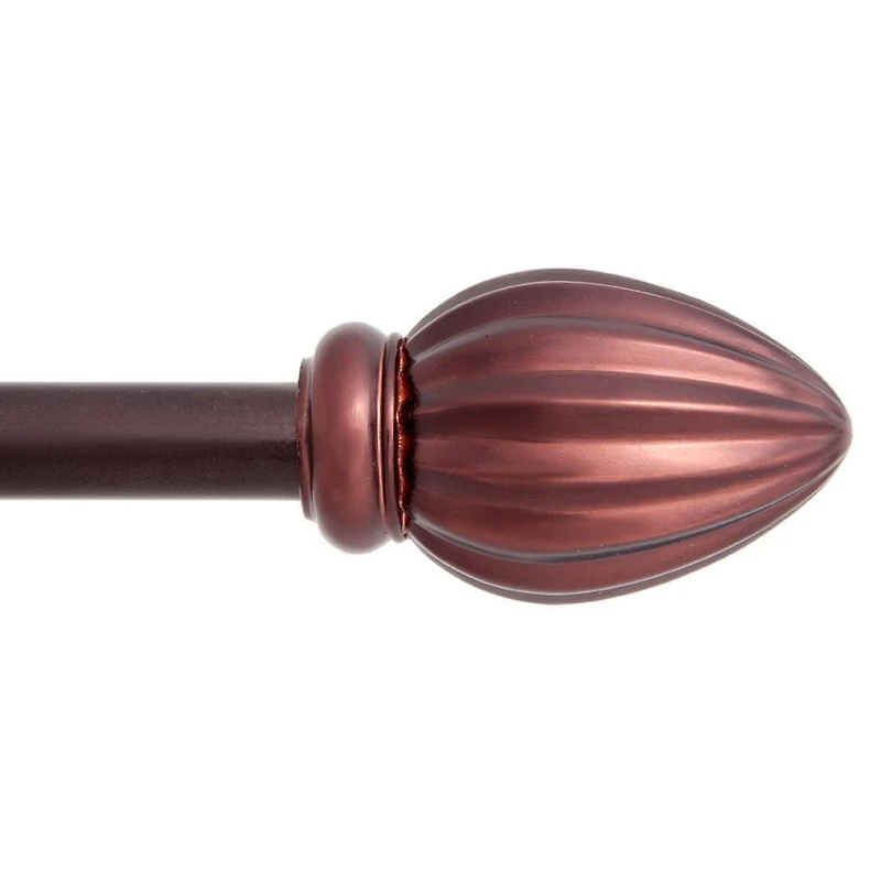 Home Trends Bailey Window Curtain Rod, 5/8" Diameter, 28-48" Length, Auburn