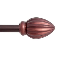 Home Trends Bailey Window Curtain Rod, 5/8" Diameter, 28-48" Length, Auburn