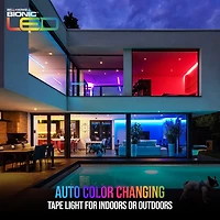 Lumière à ruban DEL Bell + Howell 10 po à changement de couleur pour chambre à coucher, 16 couleurs et 4 modes, avec télécommande Lumières LED