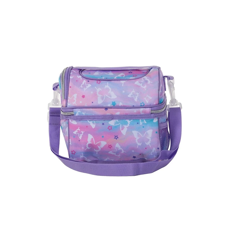 Dome lunch bag, pastel butterflies