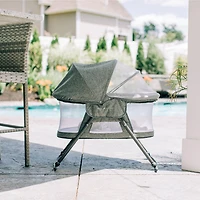 Baby Delight Slumber Deluxe Portable Rocking Bassinet, Charcoal Tweed