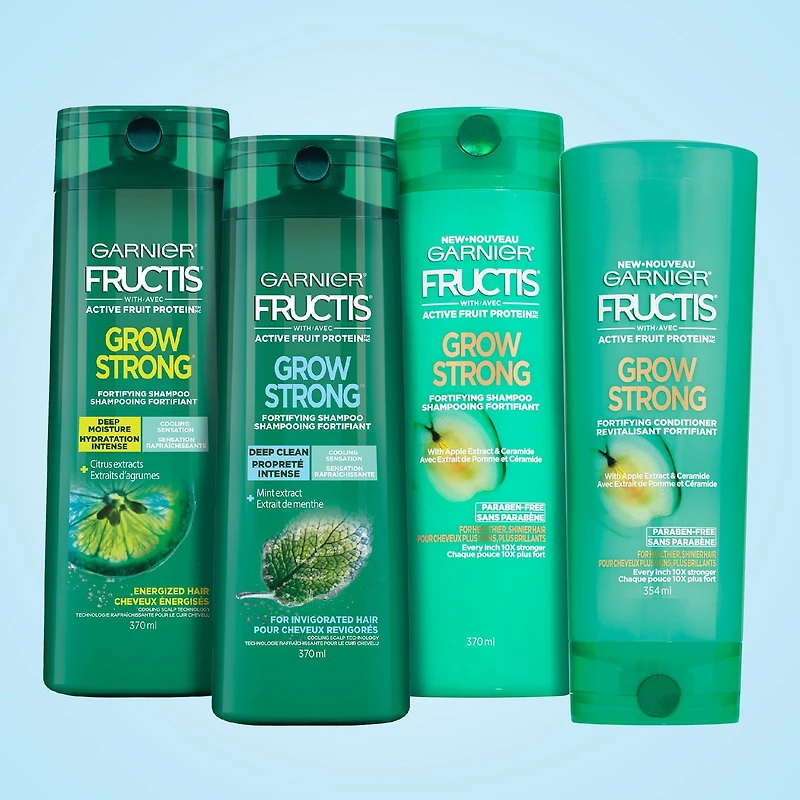 Garnier Fructis Grow Strong Propreté Intense Coiffant  Shampooing Fortifiant