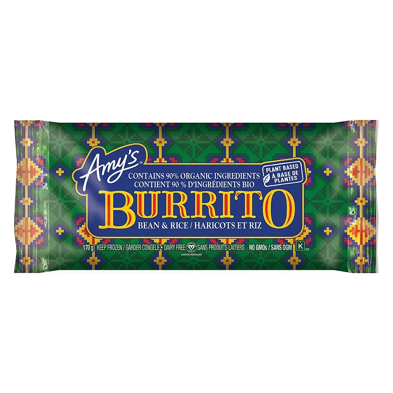 E-AMYS ORGANIC BN & RICE BURRITO ND, E-AMYS ORGANIC BN & RICE BURRITO ND
