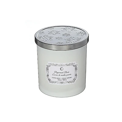 Noël 10,5 Oz De Pot De Bougie À La Menthe Poivrée