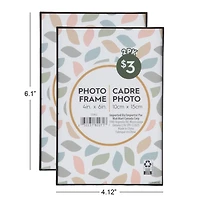 Slimline 4x6 2pk Black Tabletop Picture Frame Set