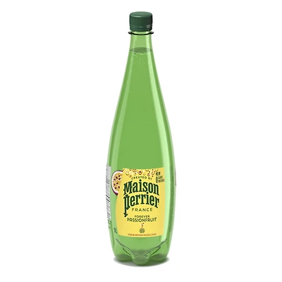 Maison Perrier Forever Passion Fruit, Sparkling Water Beverage, Natural Passion Fruit Flavour, No Calories, No Sweeteners, No Sodium, Sourced & Bottled In France, 1 L