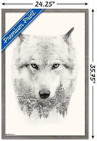 Wolf - Trees Wall Poster, 22.375" x 34"