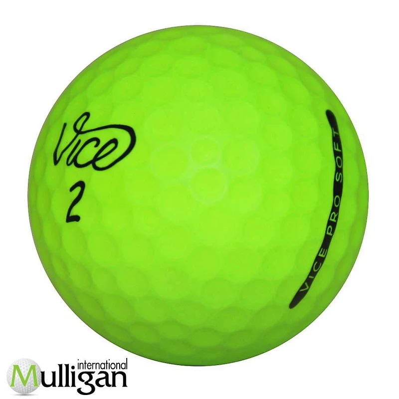 Mulligan - 36 Vice Prosoft Matte green 4A Recycled Used Golf Balls