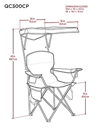 Heavy Duty Max Shade Quad Camping Chair