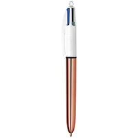 BIC 4-Color Shine Retractable Metallic Ball Pens, Medium Point (1.0 mm), 3-Count Pack, Retractable Ball Pen With Long-Lasting Ink