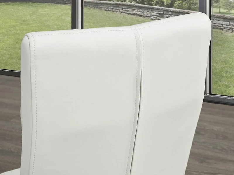 Fresno 5-Piece Dining Set, White/Gold<br>
