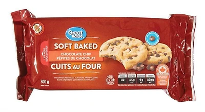 Great Value Soft Baked Chocolate Chip Cookies, 300 g