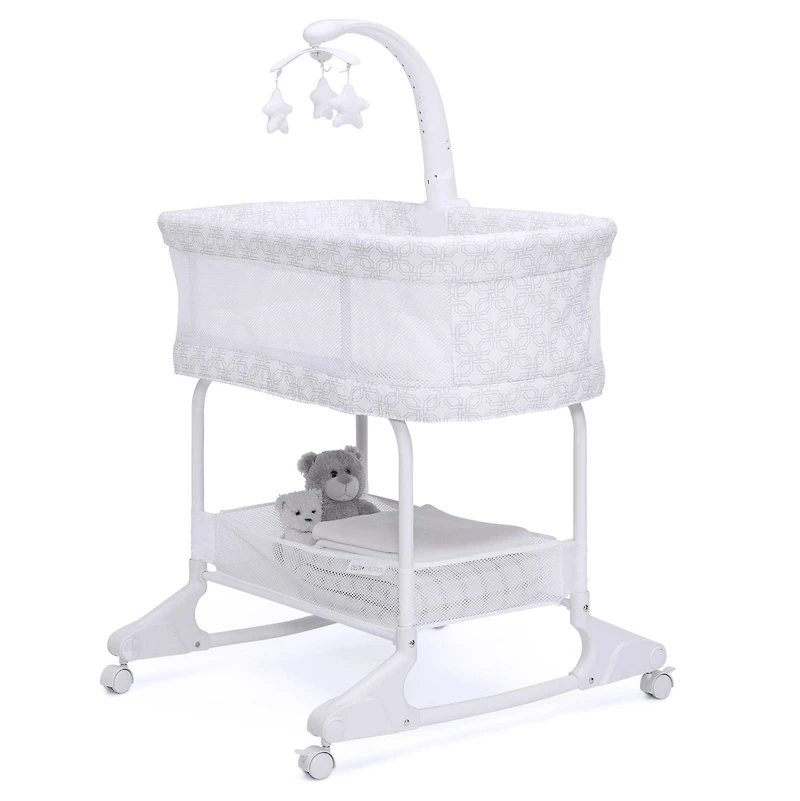 Delta Children SleepCool Rocking Bassinet with Airflow Mesh, Fresco