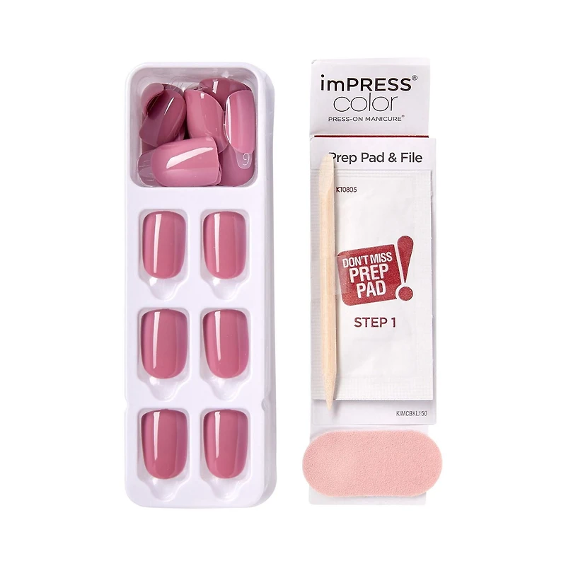 KISS ImPRESS Color - 30 faux ongles, courts