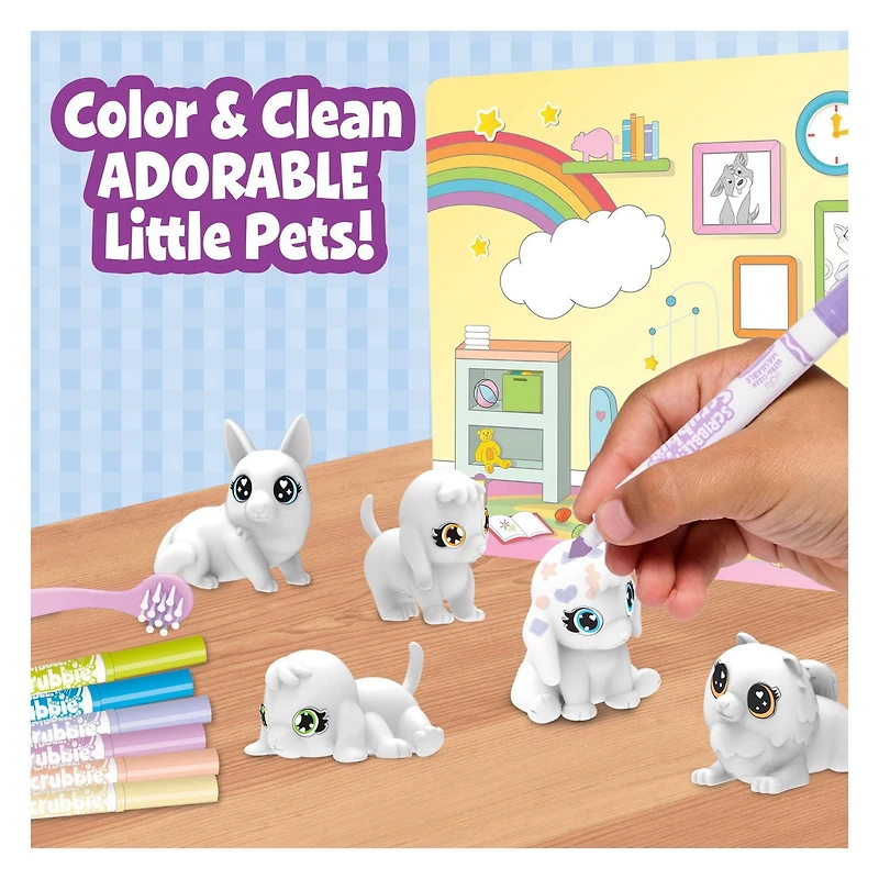 Ensemble de chambre à coucher pour bébés animaux Scribble Scrubbie de Crayola Fais la connaissance des bébés animaux