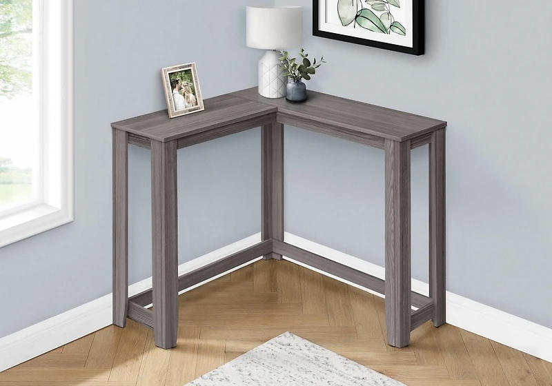 Monarch Specialties Table D'appoint, Console, Entrée, Étroit, Coin, Salon, Chambre À Coucher, Stratifié, Gris, Contemporain, Moderne