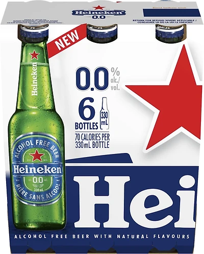 Heineken 0.0 Bottles, Heineken 0.0 Btl 330ml NonAlc