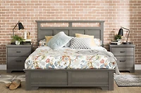Platform Bed and Headboard Set from the collection Versa South Shore