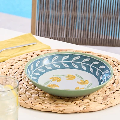 Bol De Dîner Fleuri En Mélamine Et Bambou 8.7 Pouces 1 Unité Better Homes & Gardens