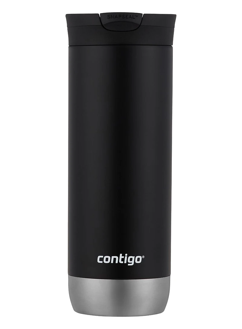 Tasse de voyage isotherme Contigo Huron 2.0, acier inoxydable, 591 mL (20 oz), couvercle SNAPSEAL, couleurs variées paquet de 3