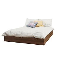 Nexera Alibi Queen Platform Walnut Bed
