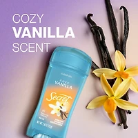 Antisudorifique et désodorisant gel clarté Secret, parfum Vanille