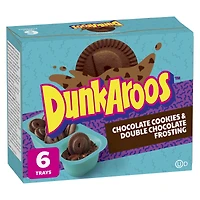 Dunkaroos Biscuits À la Vanille avec Glaçage au Chocolat, Collation pour Enfants, 28 g, 6 Plateaux 168g