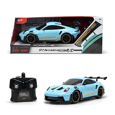 Porsche 911 (992) GT3 RS – 1:16 Scale Remote Control Car by Jada Toys – USB Rechargeable RC with Turbo Function, 2.4GHz – Toy for Kids & Collectors – Blue