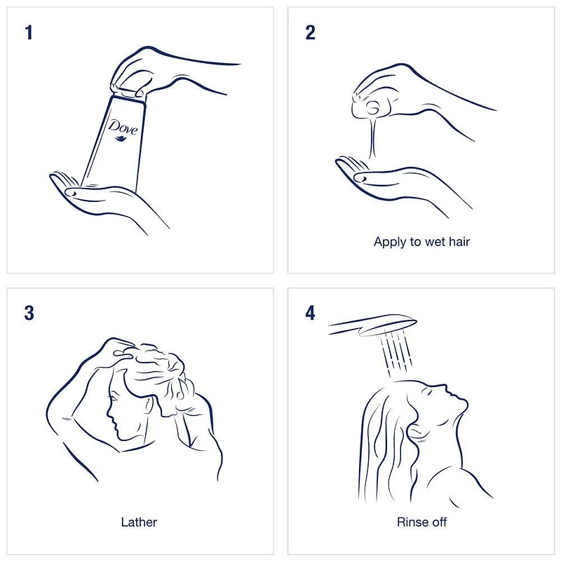 Shampooing + revitalisant 2 en 1 Dove Derma+Care Menthe revigorante 355 ML