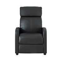 DHP Harrison Pushback Recliner with Massage Backrest, Black Faux Leather